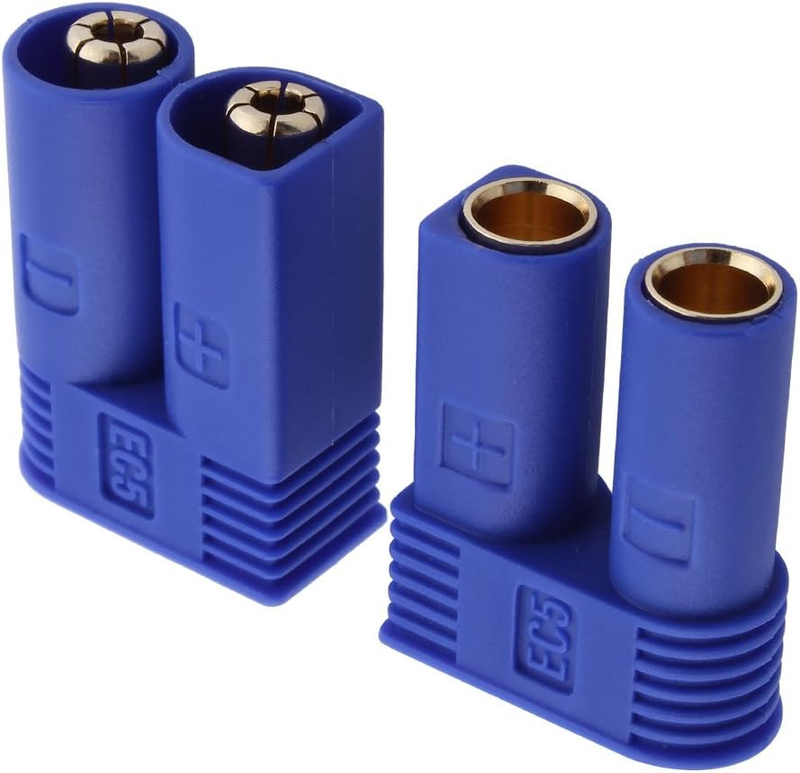 BOBBYRC 1 Pairs EC5 Connectors Female / Male 5.0mm Gold Bullet Connector