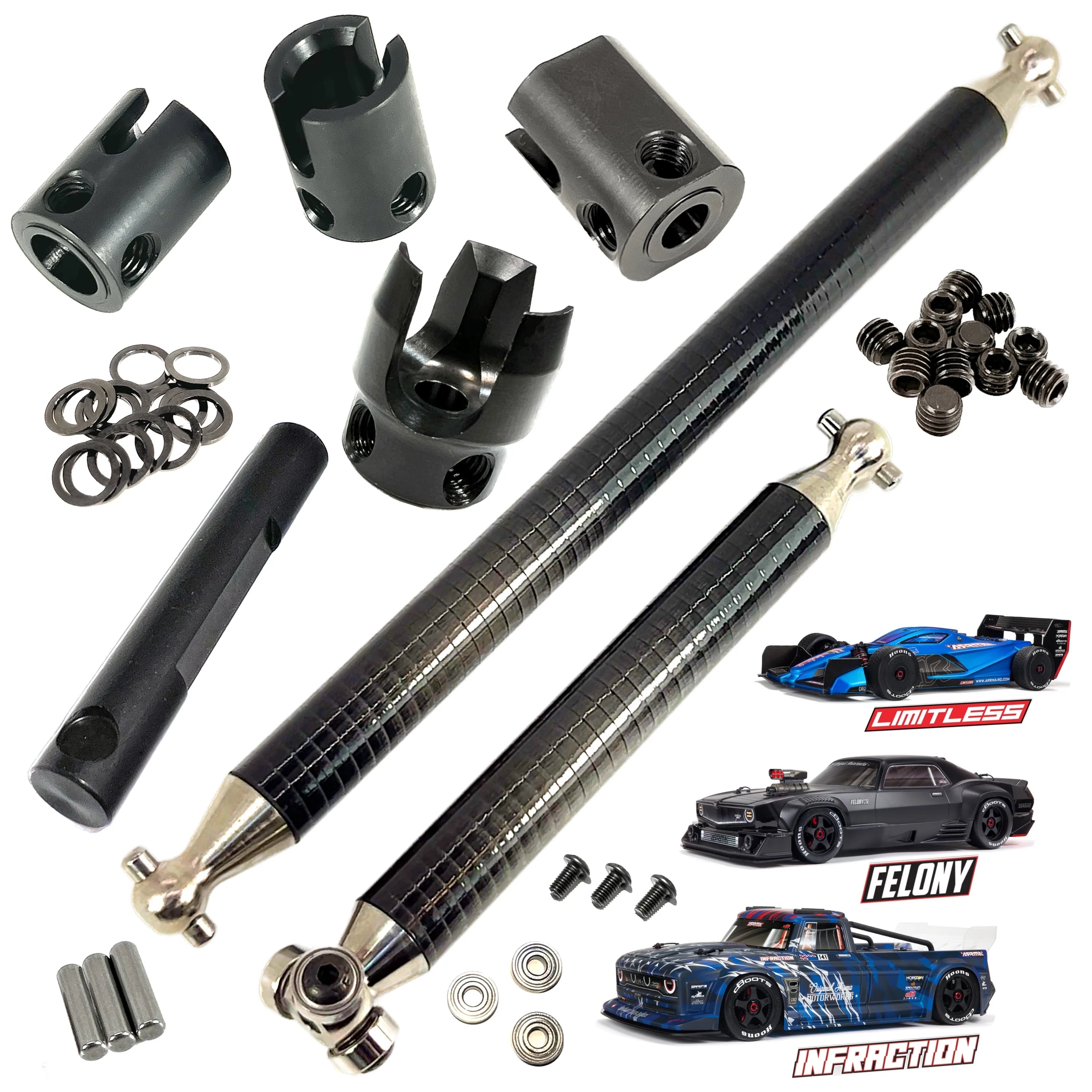 Perfect Pass Driveshaft Kit for Arrma Infraction / Felony / Limitless V1 - Ultimate Series