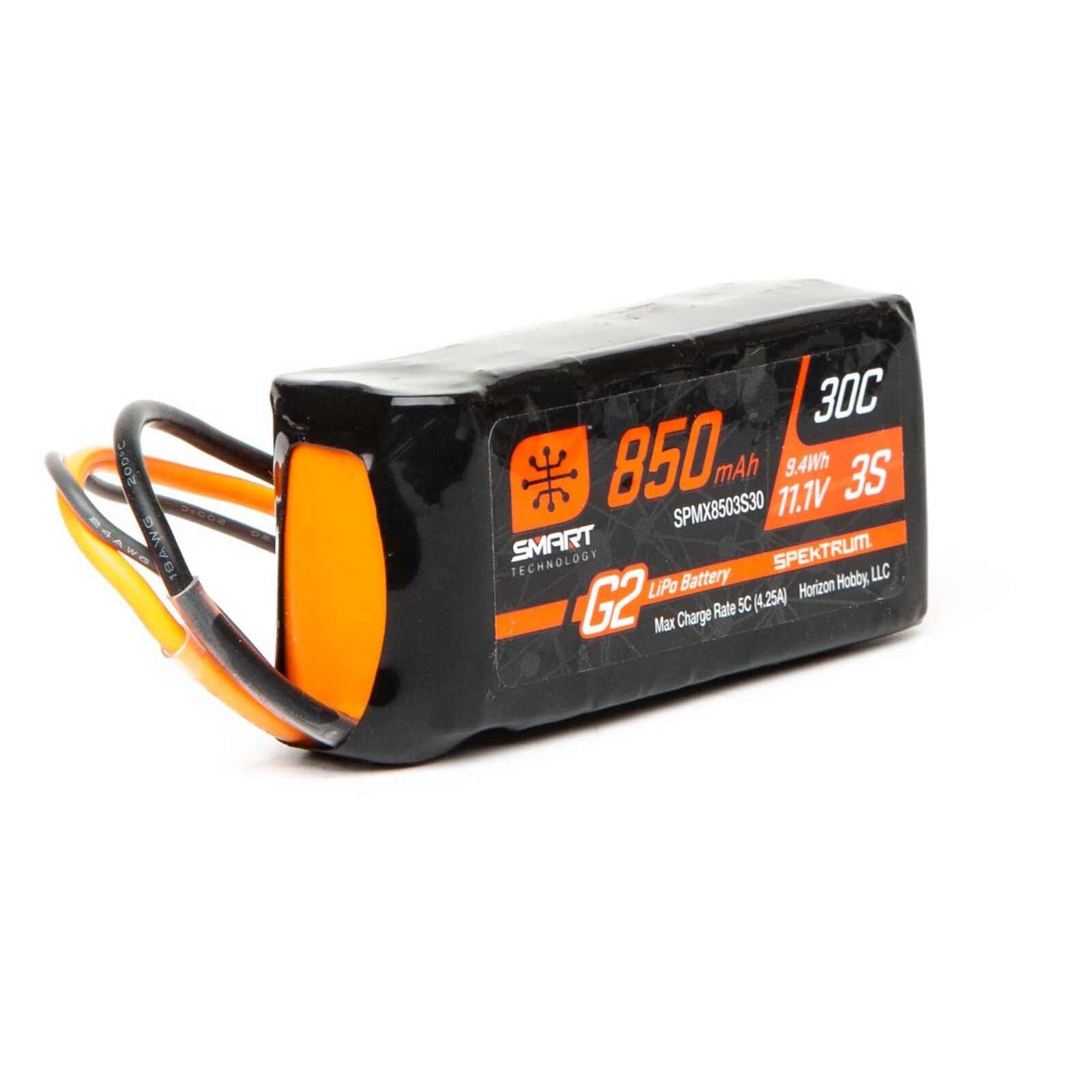 Spektrum RC 3S Smart G2 LiPo 30C Battery Pack w/IC2 Connector (11.1V/850mAh)