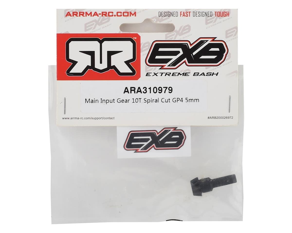 ARRMA Main Input Gear 10T Spiral Cut GP4 5mm : Kraton/Notorist/Outcast