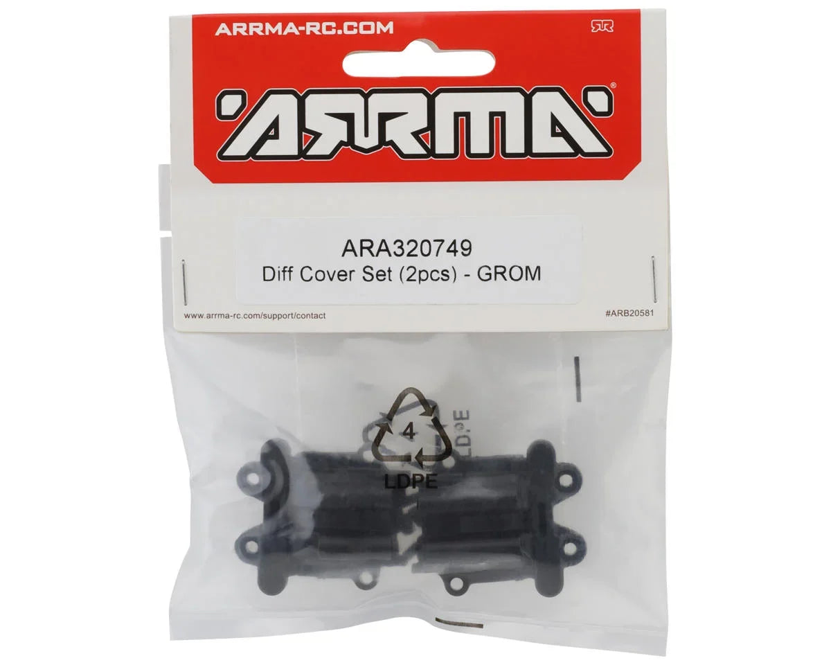 Arrma Differential Cover Set (2)-1/14 TYPHON , 1/12 NASCAR , 1/16 MOJAVE , 1/18 GRANIT