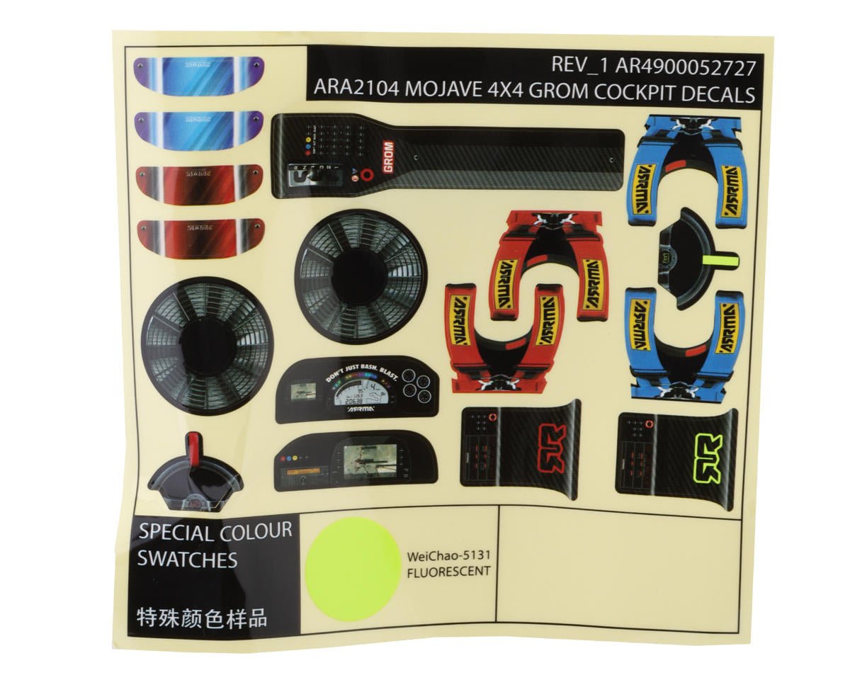 ARRMA 1/16 MOJAVE GROM Desert Truck Interior Frame