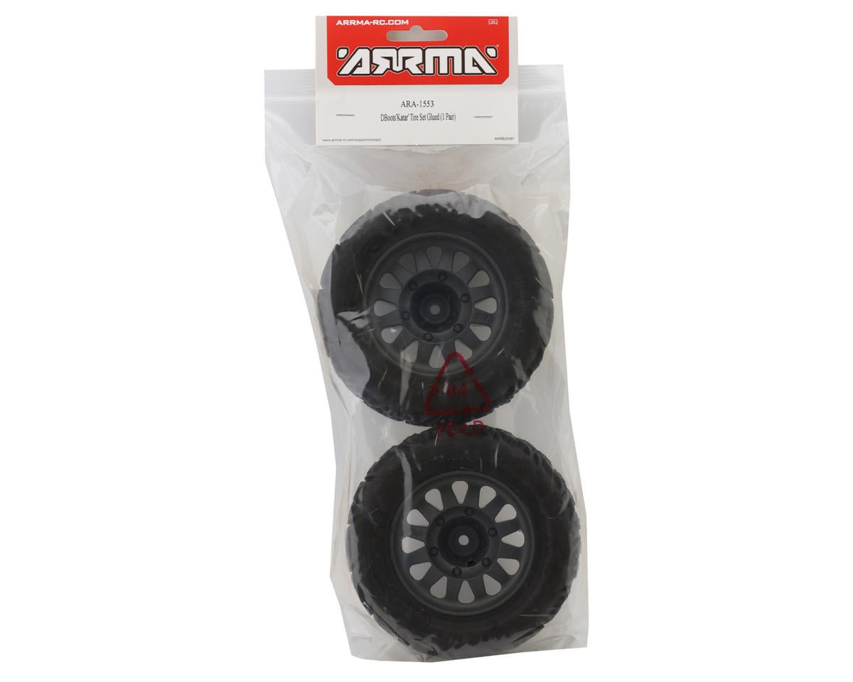 Arrma dBoots 'Katar' Tire Set Glued (2) For 1/10 VORTEKS - BOBBYRC
