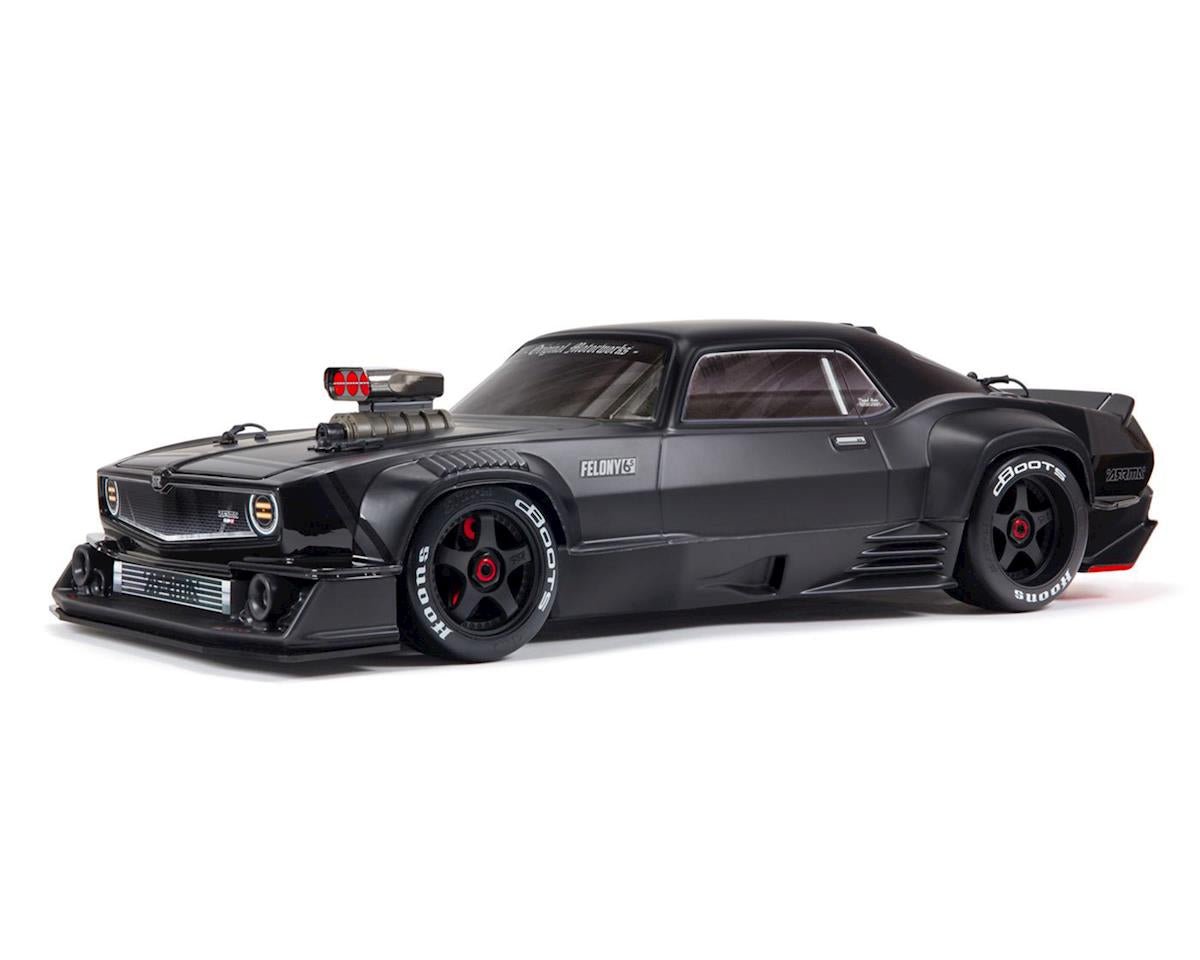 Arrma Felony 6S BLX Brushless 1/7 RTR Electric 4WD Street Bash Muscle Car (Black) w/DX3 2.4GHz Radio, Smart ESC & AVC - BOBBYRC