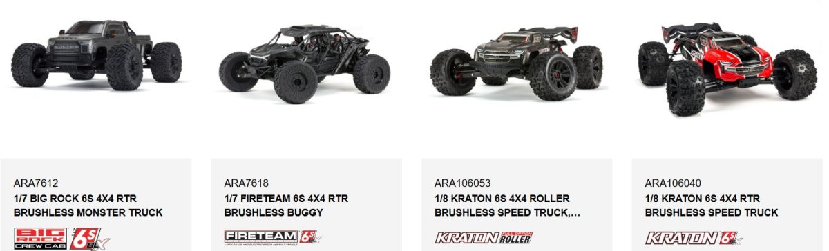 Arrma Kraton EXB Rear Lower Suspension Arms ARA330654 - BOBBYRC