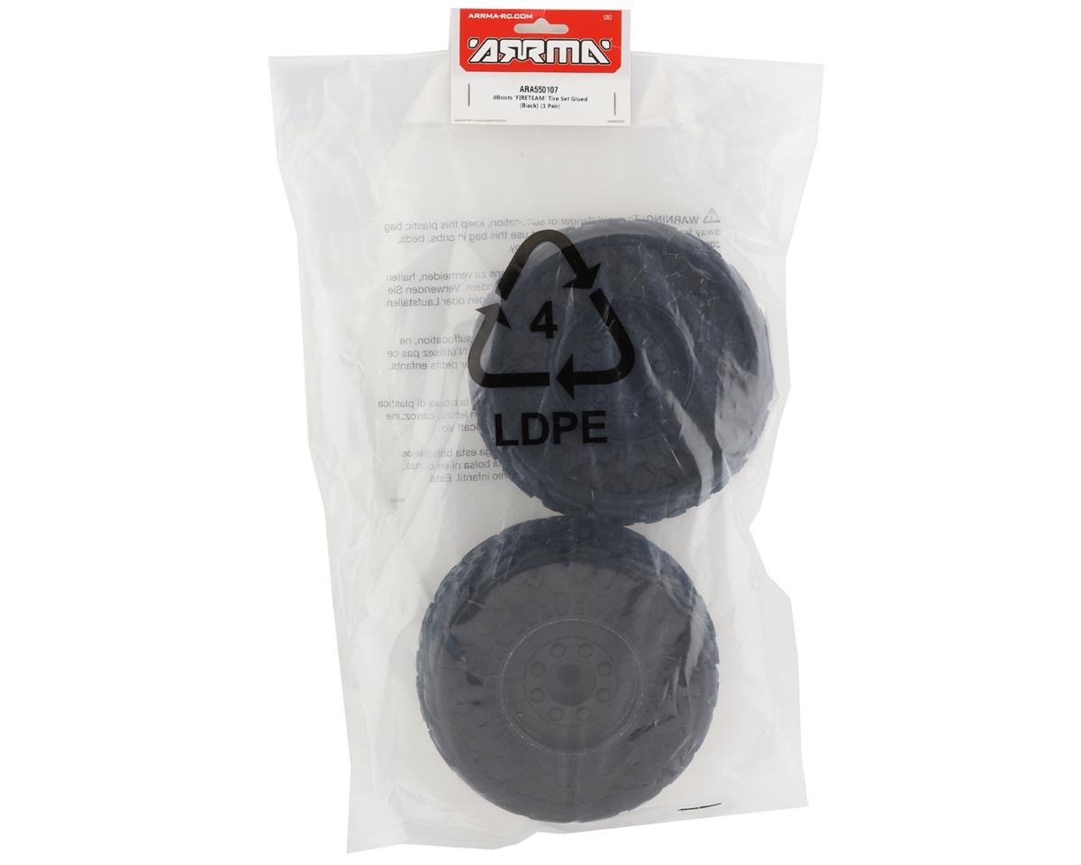 Arrma Pre - Mounted dBoots Tires (Black) (2) w/17mm Hex For Fireteam 6S BLX - BOBBYRC