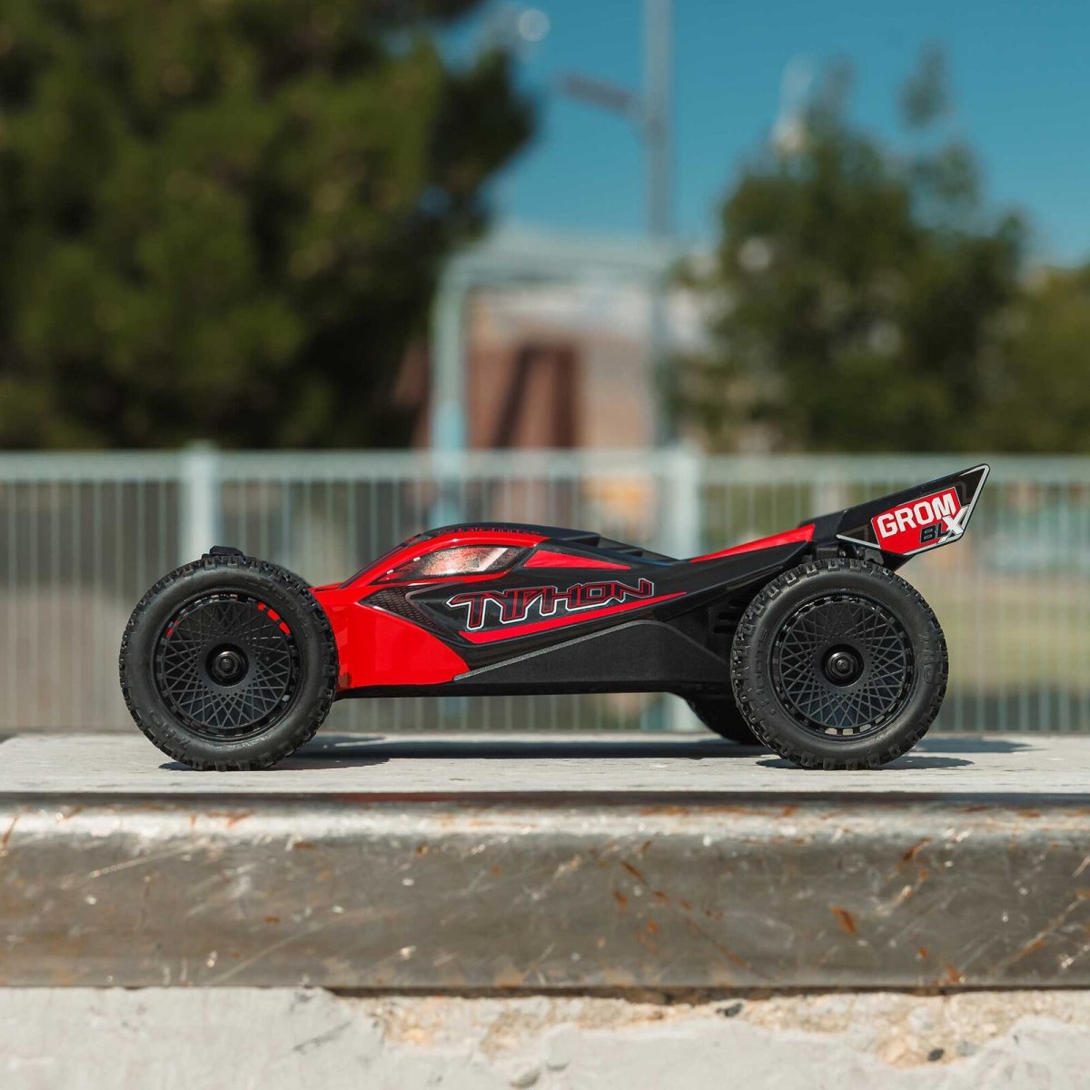 Arrma Typhon Grom 223S BLX Brushless 4X4 Small Scale Buggy RTR with Battery & Charger, Red - BOBBYRC