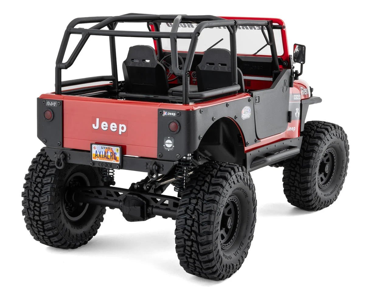 Axial SCX10 III Jeep CJ - 7 RTR 4WD Rock Crawler (Red) w/DX3 2.4GHz Radio - BOBBYRC