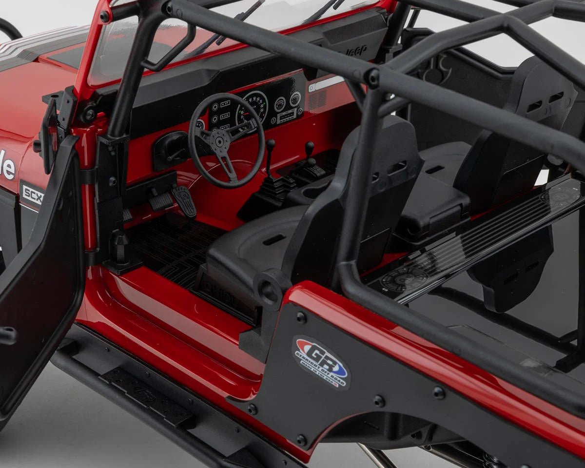 Axial SCX10 III Jeep CJ - 7 RTR 4WD Rock Crawler (Red) w/DX3 2.4GHz Radio - BOBBYRC