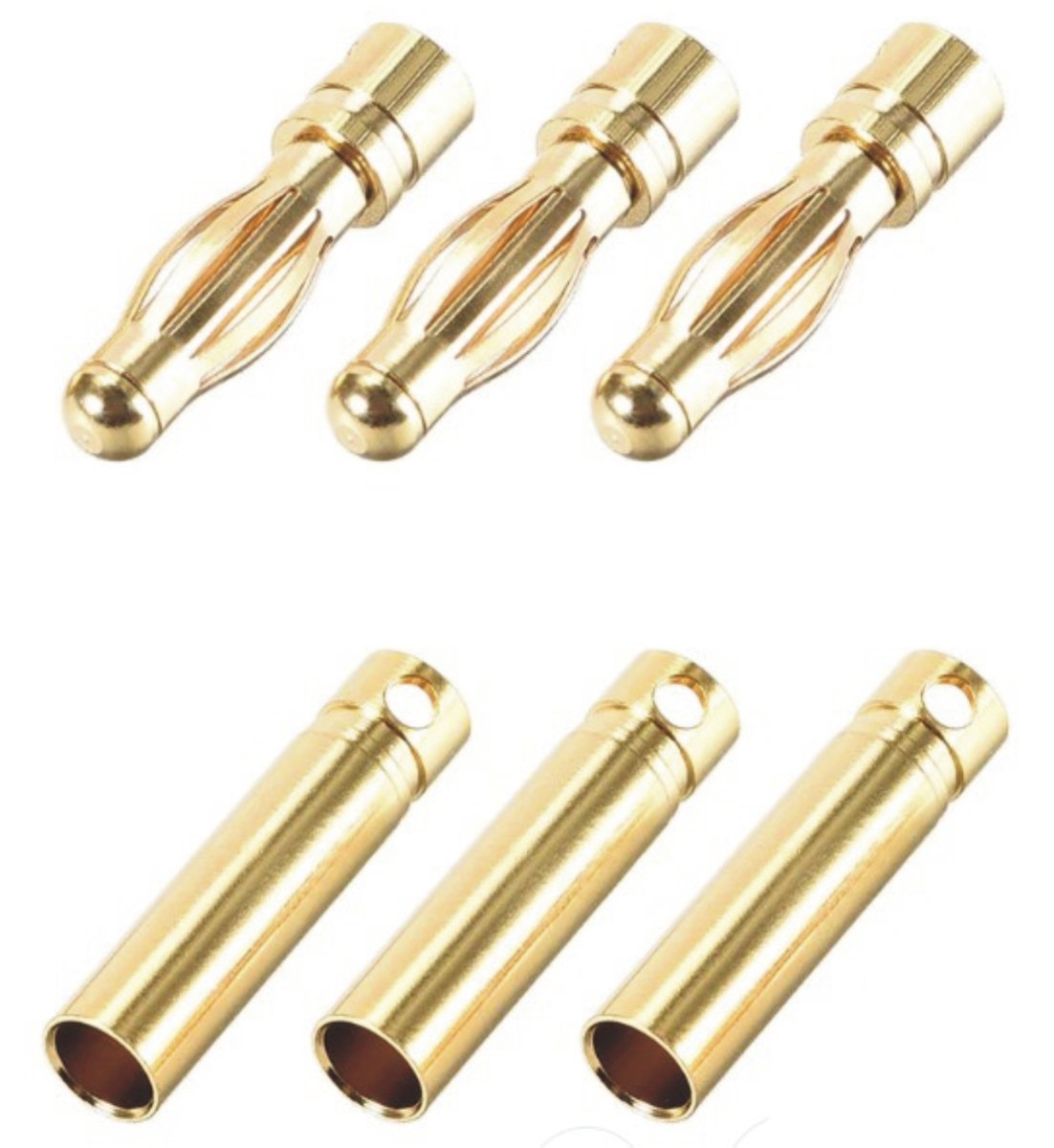 BOBBYRC (3 Pair) 4.0mm Male & Female Bullet Connector For RC Lipo Battery ESC Motors - BOBBYRC