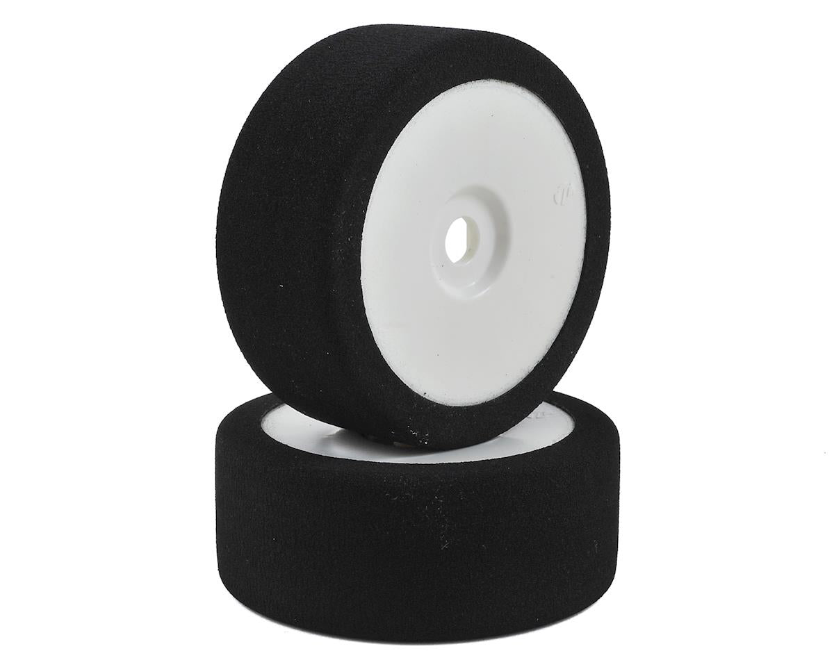 BSR Racing 1/8 Mounted GT Foam Tire (White) (2)w/17mm Hex - BOBBYRC