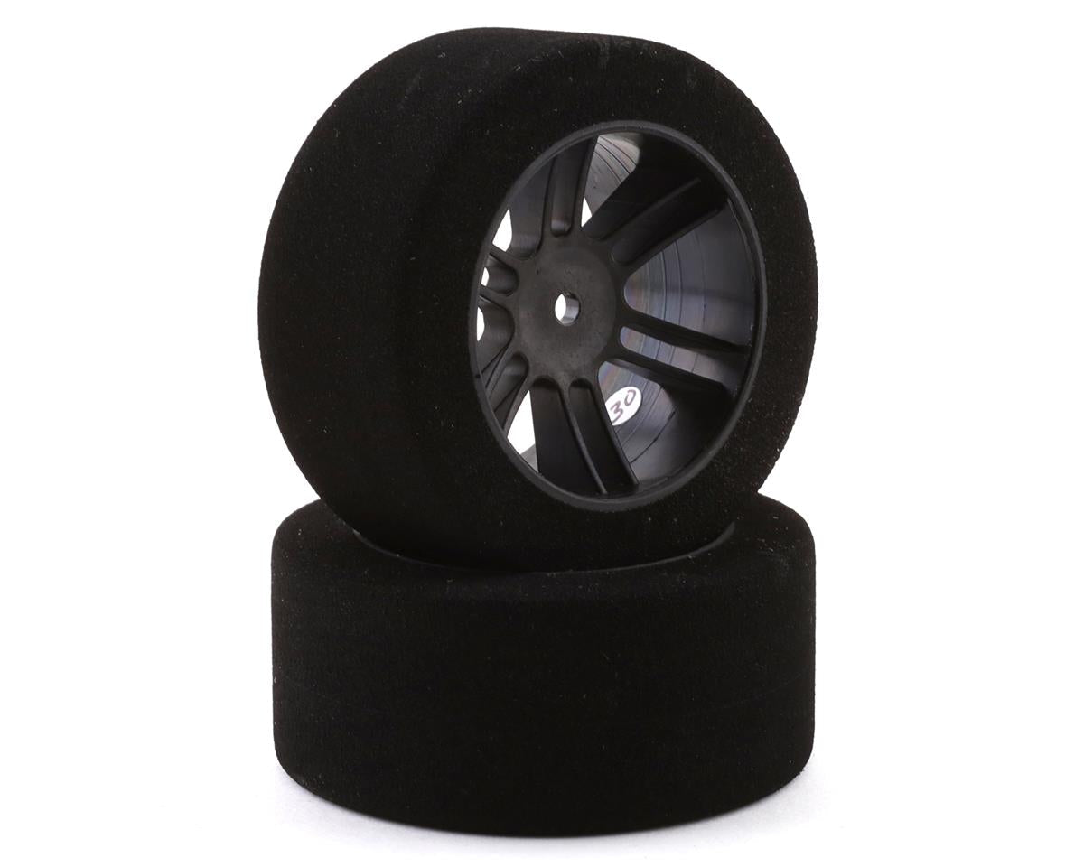 BSR Racing Drag Foam Tires (Black) (2) (32mm Wide/68mm Diameter) (30 Shore) w/12mm Hex - BOBBYRC