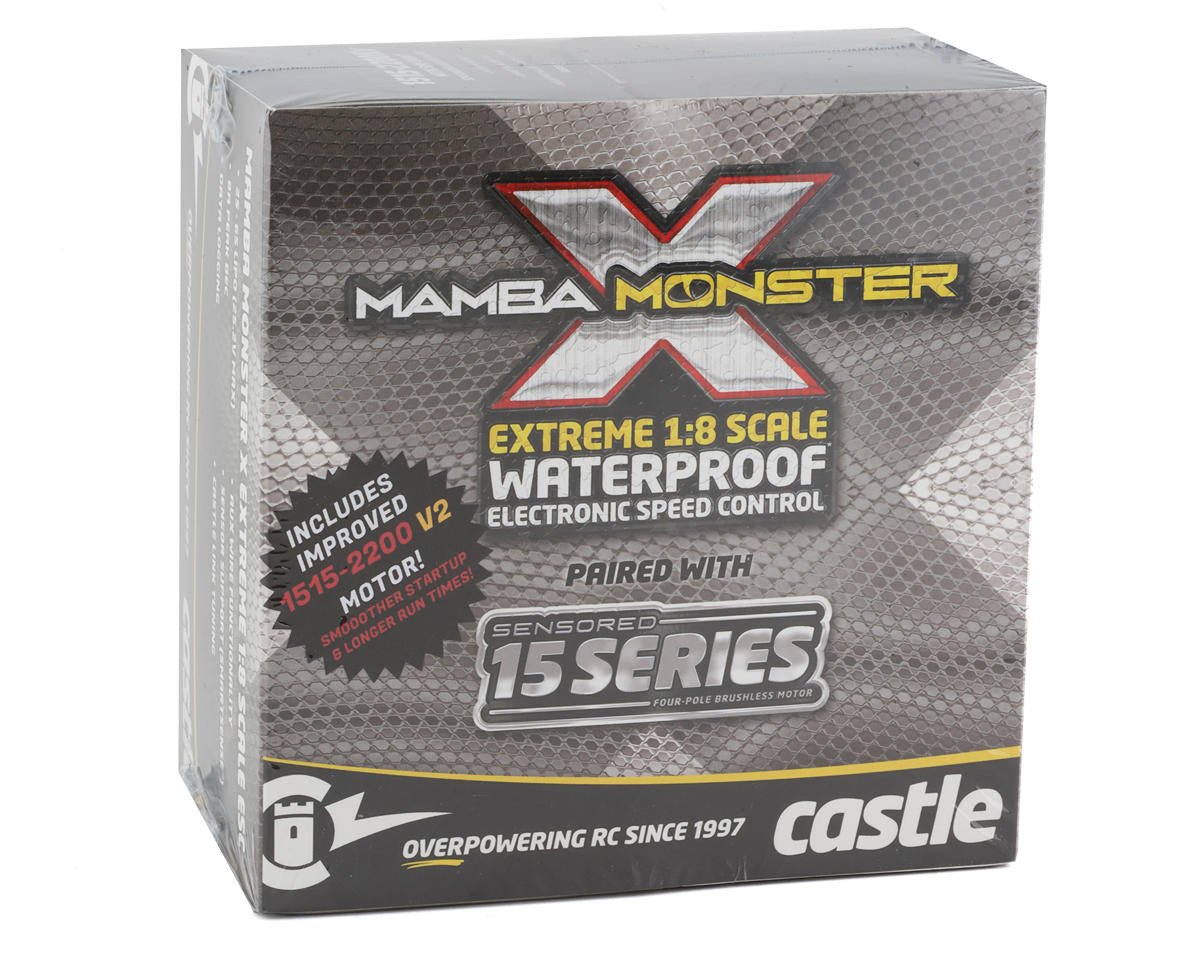 Castle Creations Monster X 1/8 Brushless Combo w/1515 V2 Sensored Motor (2200Kv) - BOBBYRC