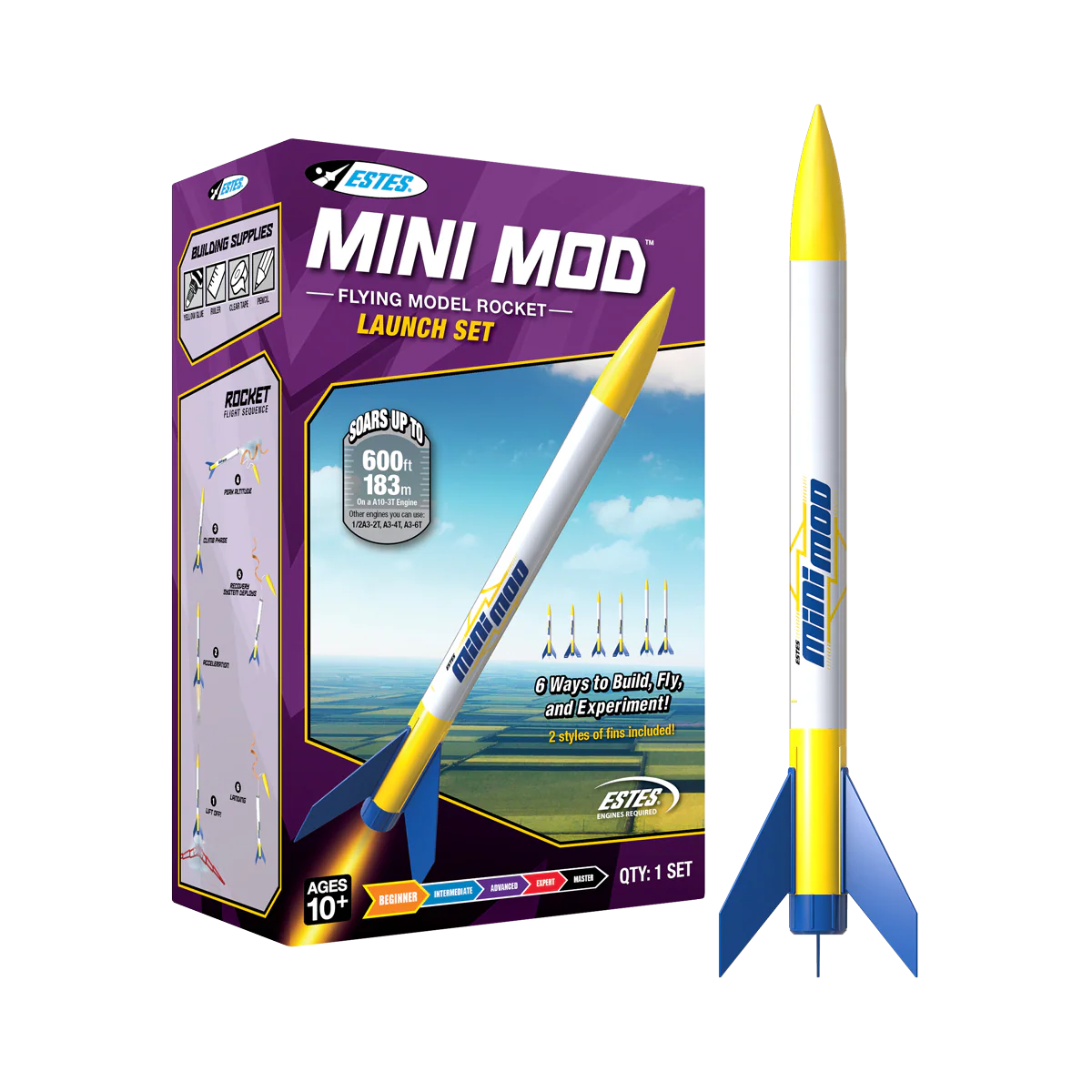 Estes Flying Model Rocket Launch Set Mini Mod - BOBBYRC