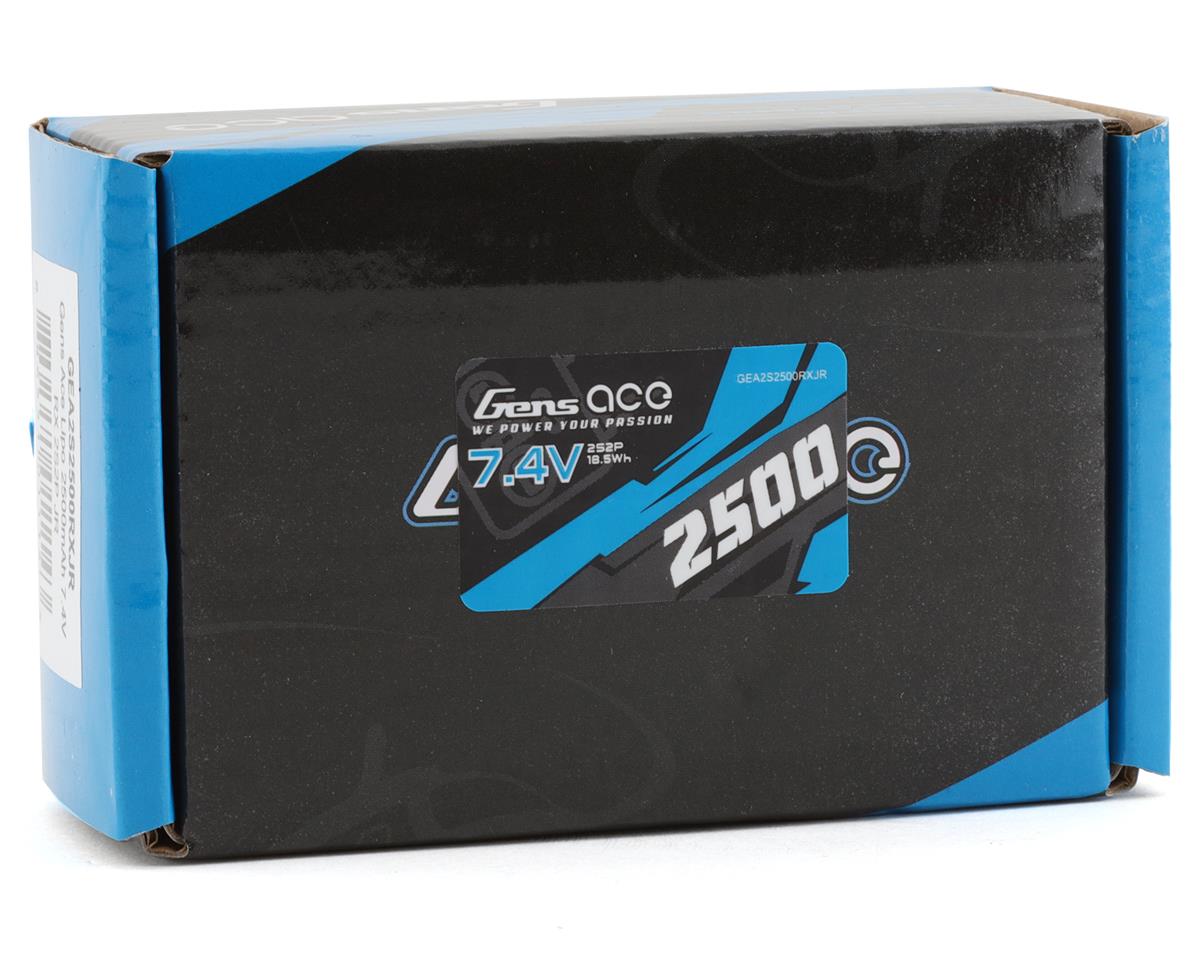 Gens Ace 2S LiPo (7.4V/2500mAh) w/JR Connector Receiver Battery