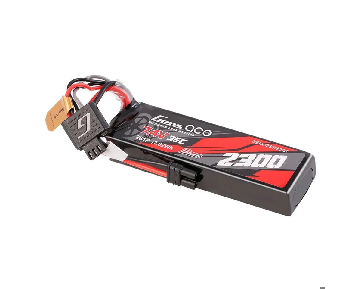 Gens Ace 2S 35C Lipo Battery Pack (7.4V/2300mAh) w/iEC2 Grom Series, Losi NASCAR - BOBBYRC