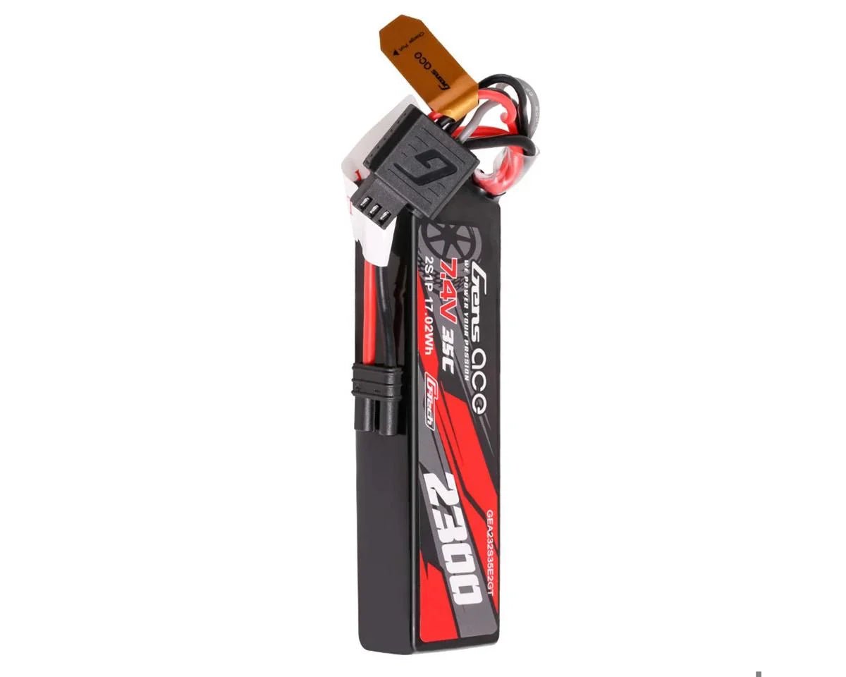 Gens Ace 2S 35C Lipo Battery Pack (7.4V/2300mAh) w/iEC2 Grom Series, Losi NASCAR - BOBBYRC