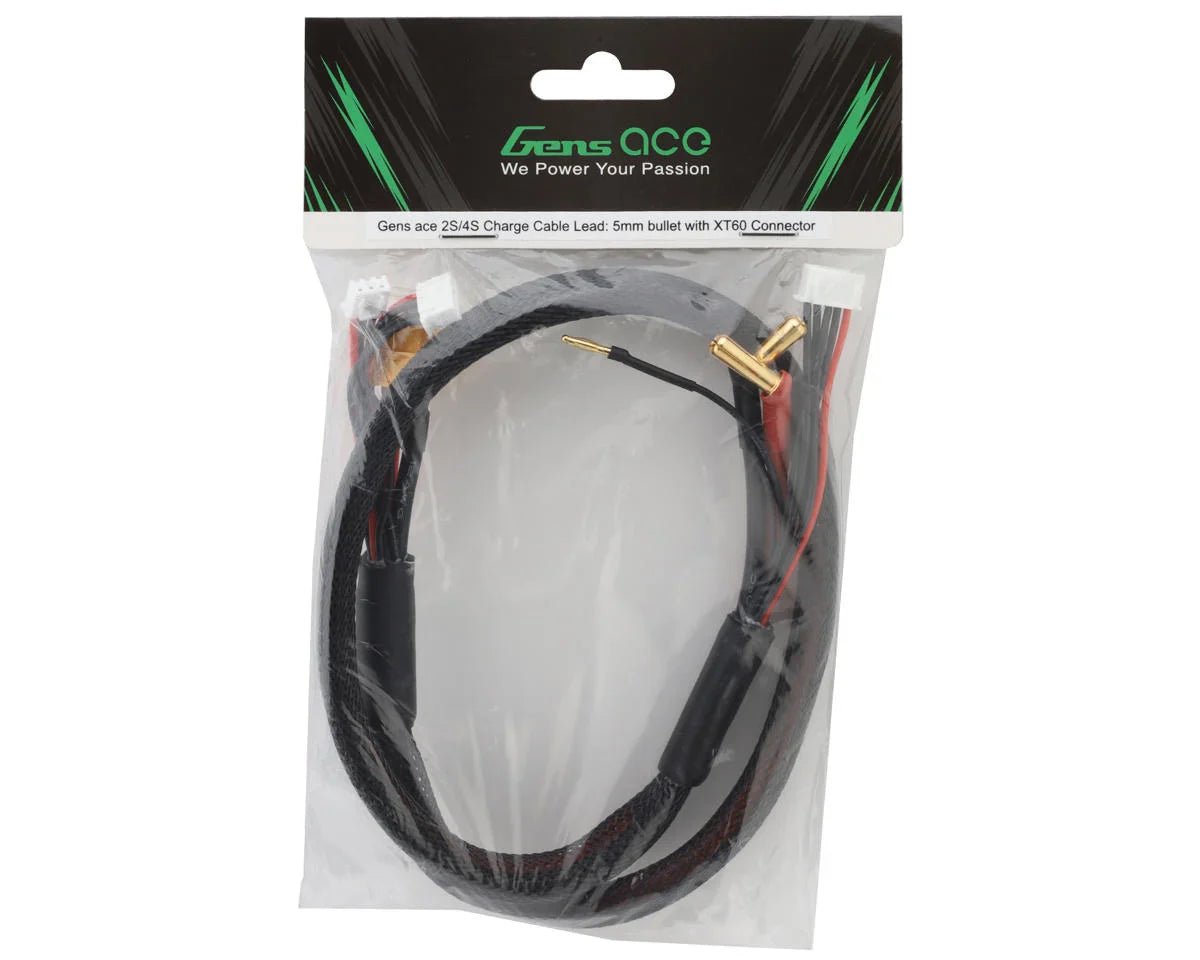 Gens Ace 2S/4S Charge Cable (5mm Battery/XT60 Charger) For Gens Ace Batteries - BOBBYRC