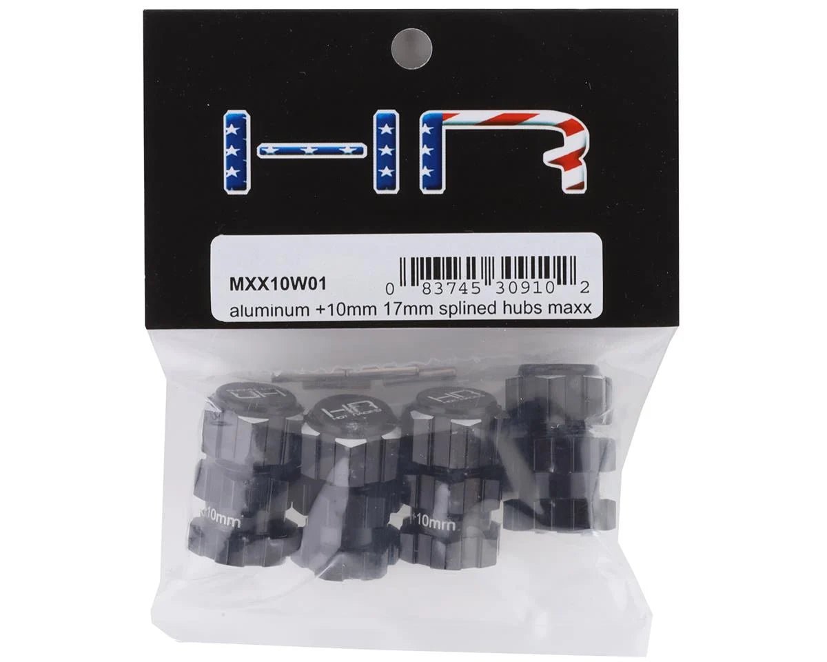 Hot Racing Aluminum 17mm Splined Hubs +10mm MXX10W01 For Traxxas 1/10 Maxx - BOBBYRC