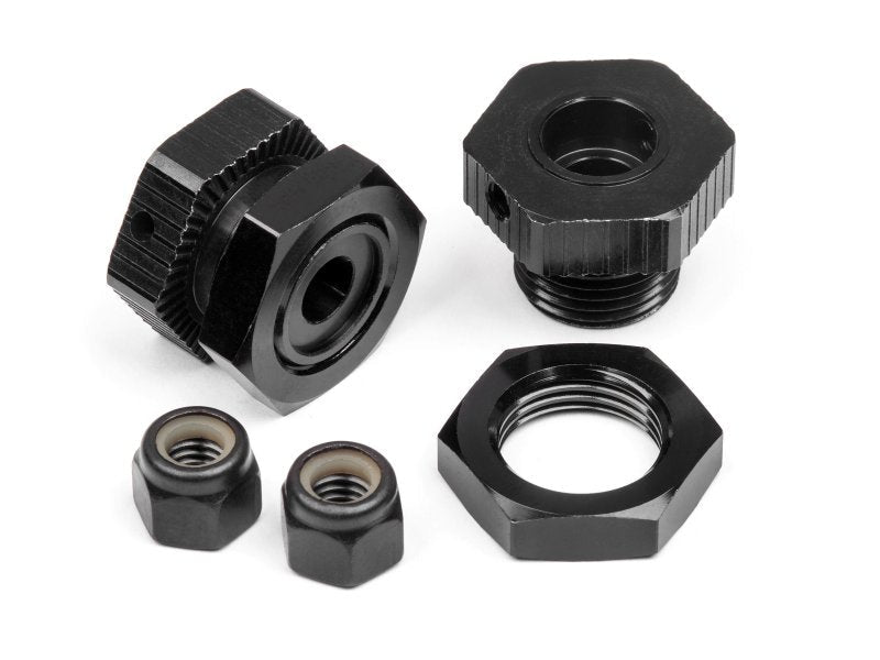 HPI Racing Aluminum Wheel Hex Hub Set, 17mm, Black, Savage X/XL (4pcs) - BOBBYRC
