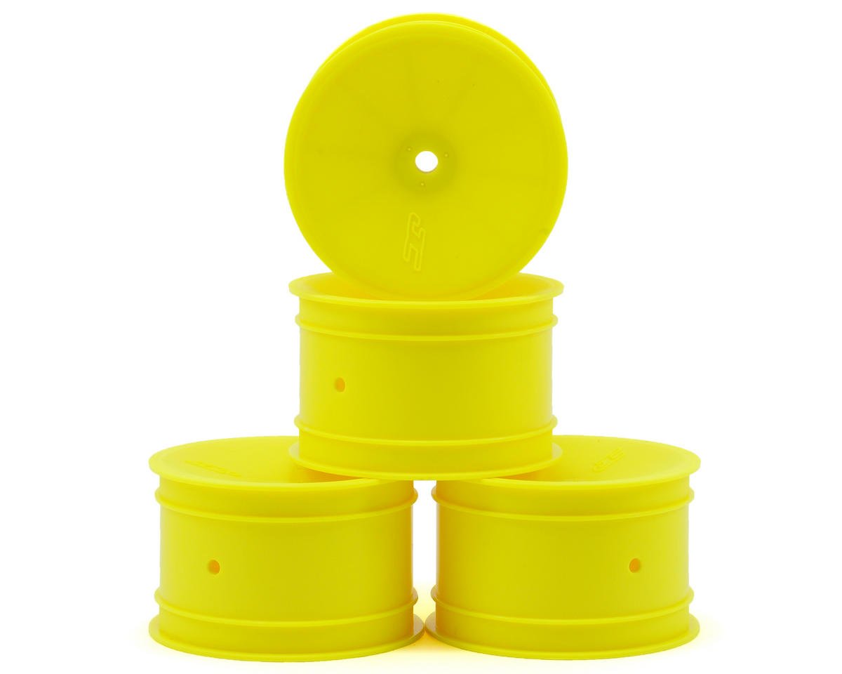 JConcepts 12mm Hex Mono 2.2 Rear Wheels (Yellow) (4) (B7/B6/B74/RB6) - BOBBYRC