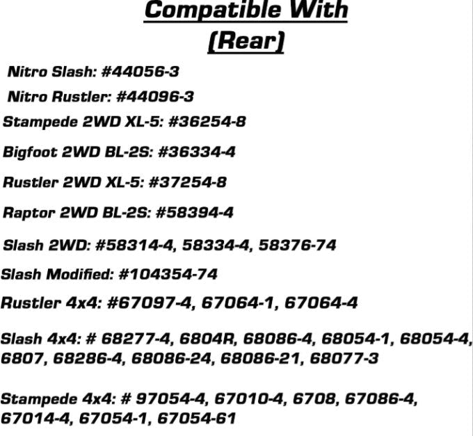 MIP 18140 X - Duty Rear CVD Drive Kit Traxxas Slash Stampede Rally Hoss 4x4 VXL - BOBBYRC