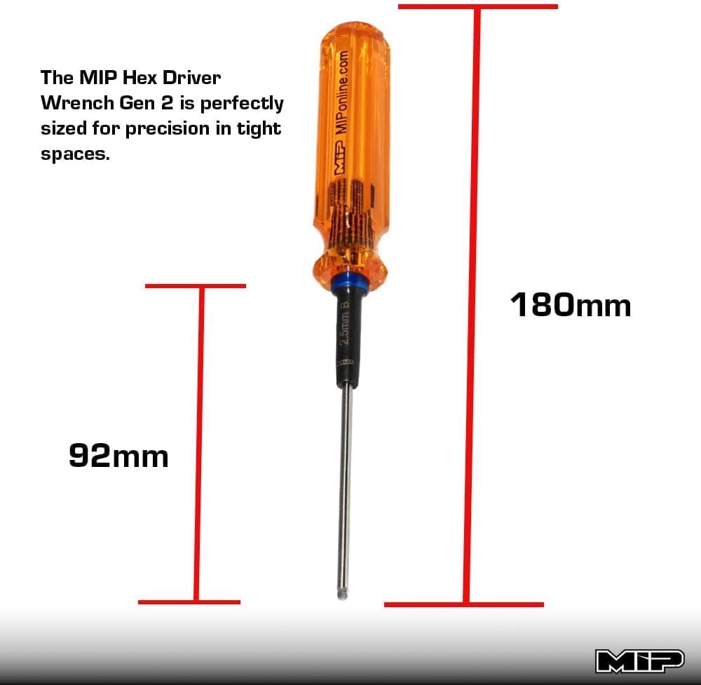 MIP Gen 2 Metric Ball End Hex Driver Wrench Set (2.0, 2.5 & 3.0mm) - BOBBYRC