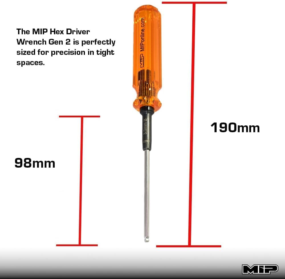MIP Gen 2 Metric Ball End Hex Driver Wrench Set (2.0, 2.5 & 3.0mm) - BOBBYRC