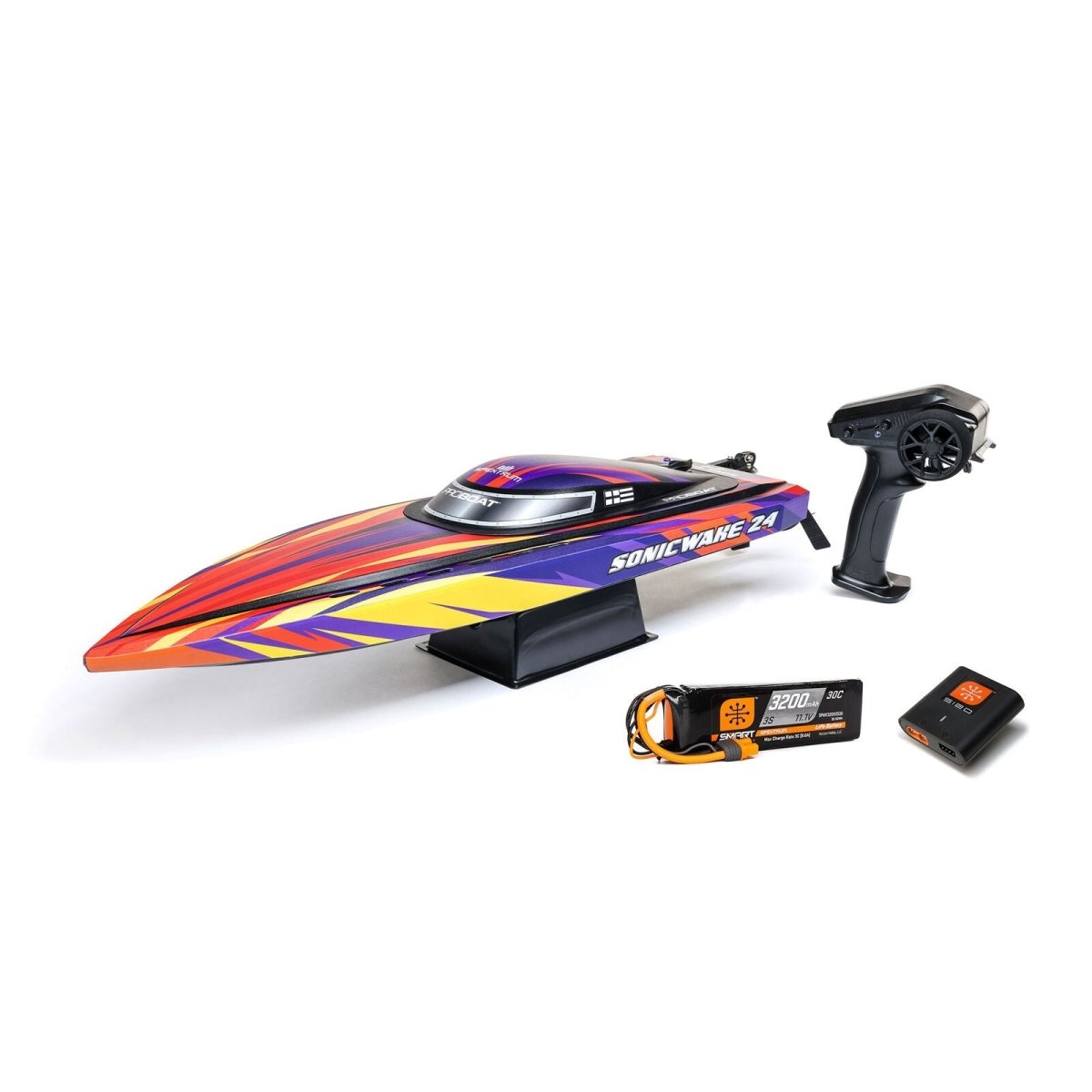 Pro Boat(Red) Sonicwake 24” Self - Righting Brushless Deep - V RTR - BOBBYRC