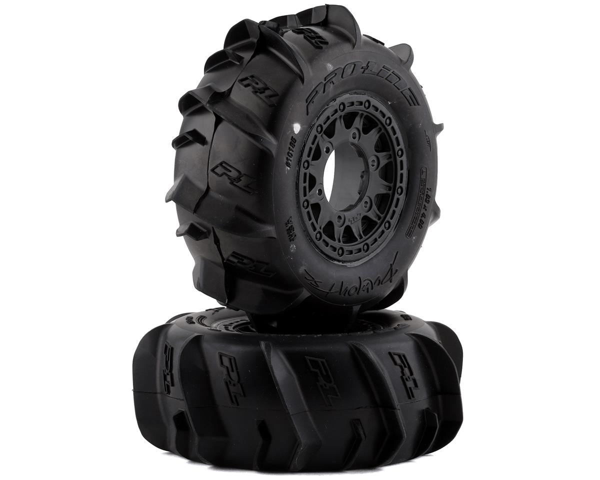 Pro - Line Dumont Paddle 2.2/3.0 Pre - Mounted Tires w/Raid Wheels (Black) (2) (Z3) w/12mm Removable Hex - BOBBYRC