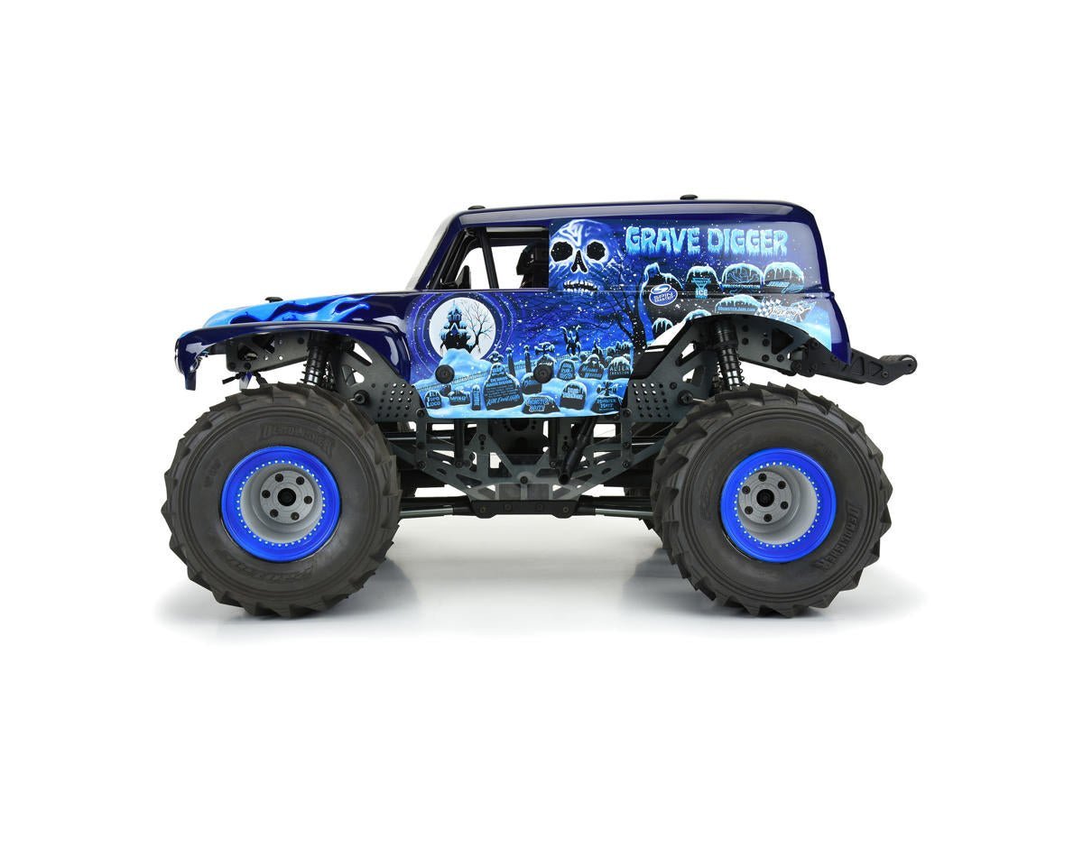 Pro-Line LMT 1/10 Grave Digger Ice Pre-Painted Body (Blue) - BOBBYRC