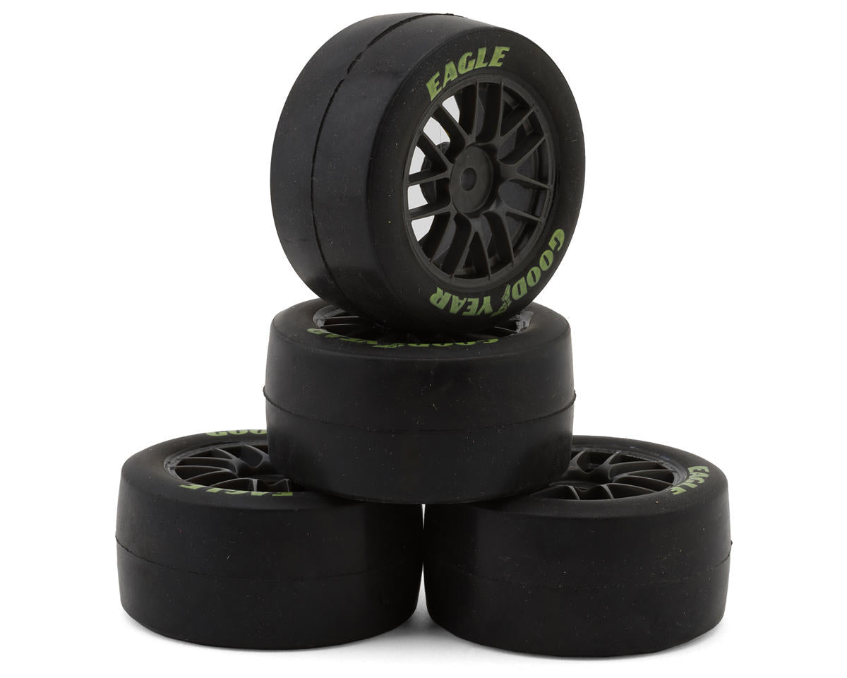 Pro-Line Losi® NASCAR® 1/12 Goodyear® Eagle Pre-Mounted Tires (4) w/8mm Hex - BOBBYRC
