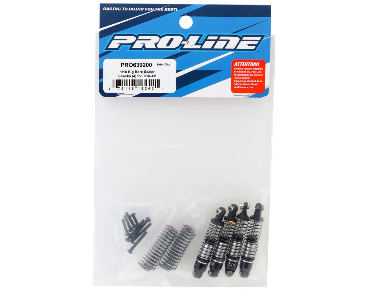 Pro - Line TRX - 4M Big Bore Scaler Shocks (4) - BOBBYRC