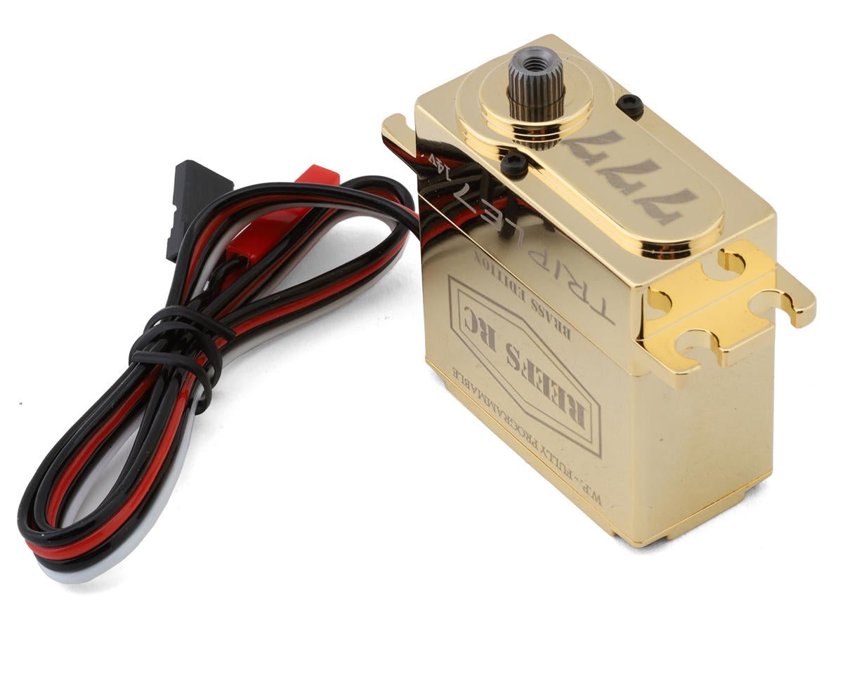 Reefs RC Triple7 14V Programable High Torque Steel Gear Digital Servo (High Voltage)(Brass Edition) - BOBBYRC