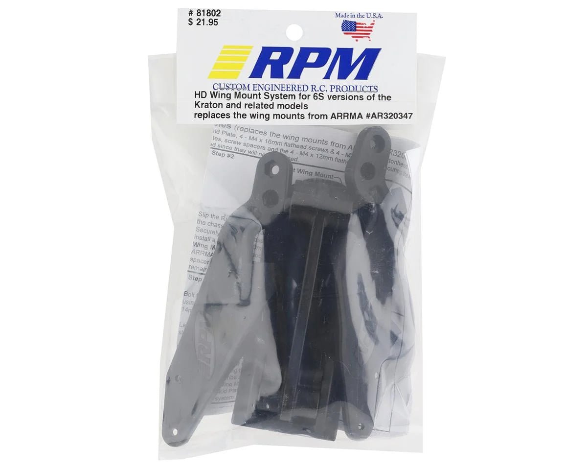 RPM 81802 HD Wing Mount System(Replace Arrma 320347) For Many ARRMA 6S Vehicles - BOBBYRC