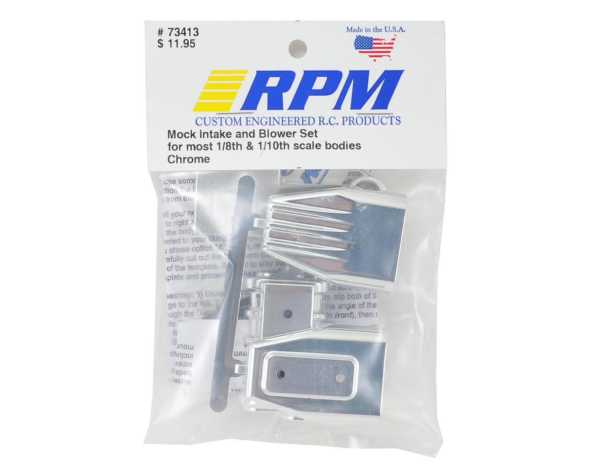 RPM Mock Intake & Blower Set (Chrome) For Drift & Crawler 1/10 and 1/8 Bodies - BOBBYRC