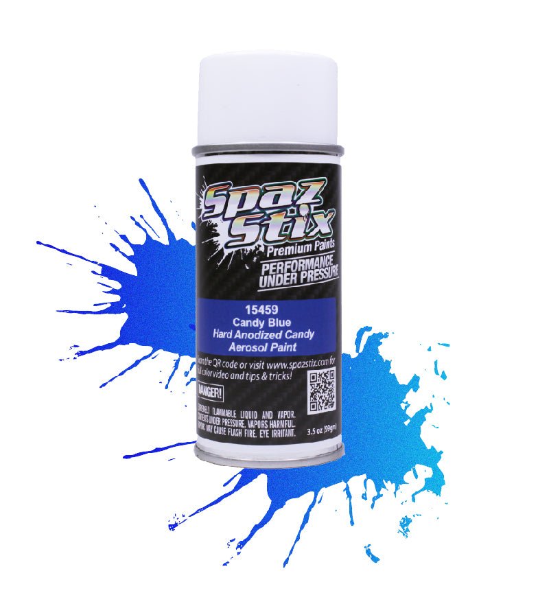 Spaz Stix 15459 Candy Blue Hard Anodized Aerosol Paint - BOBBYRC