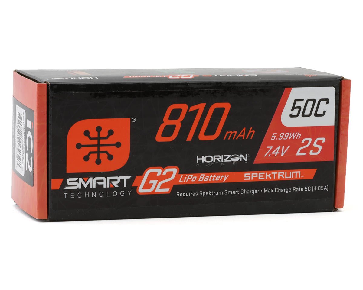 Spektrum RC 2S 50C Smart G2 LiPo Battery w/IC2 Connector (7.4V/810mAh) - BOBBYRC