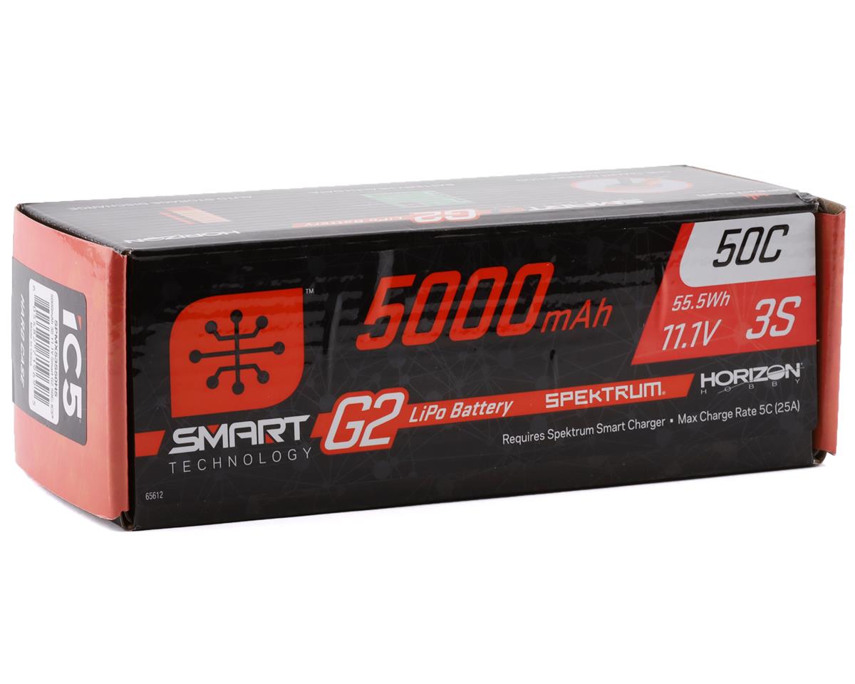 Spektrum RC 3S Smart G2 LiPo 50C Battery Pack (11.1V/5000mAh) w/IC5 Connector - BOBBYRC