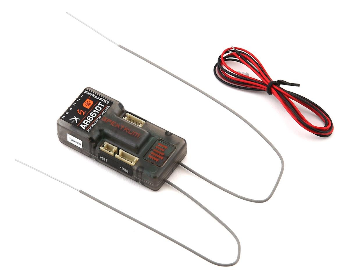 Spektrum RC AR6610T 6 Channel DSMX Aircraft Telemetry Receiver - BOBBYRC