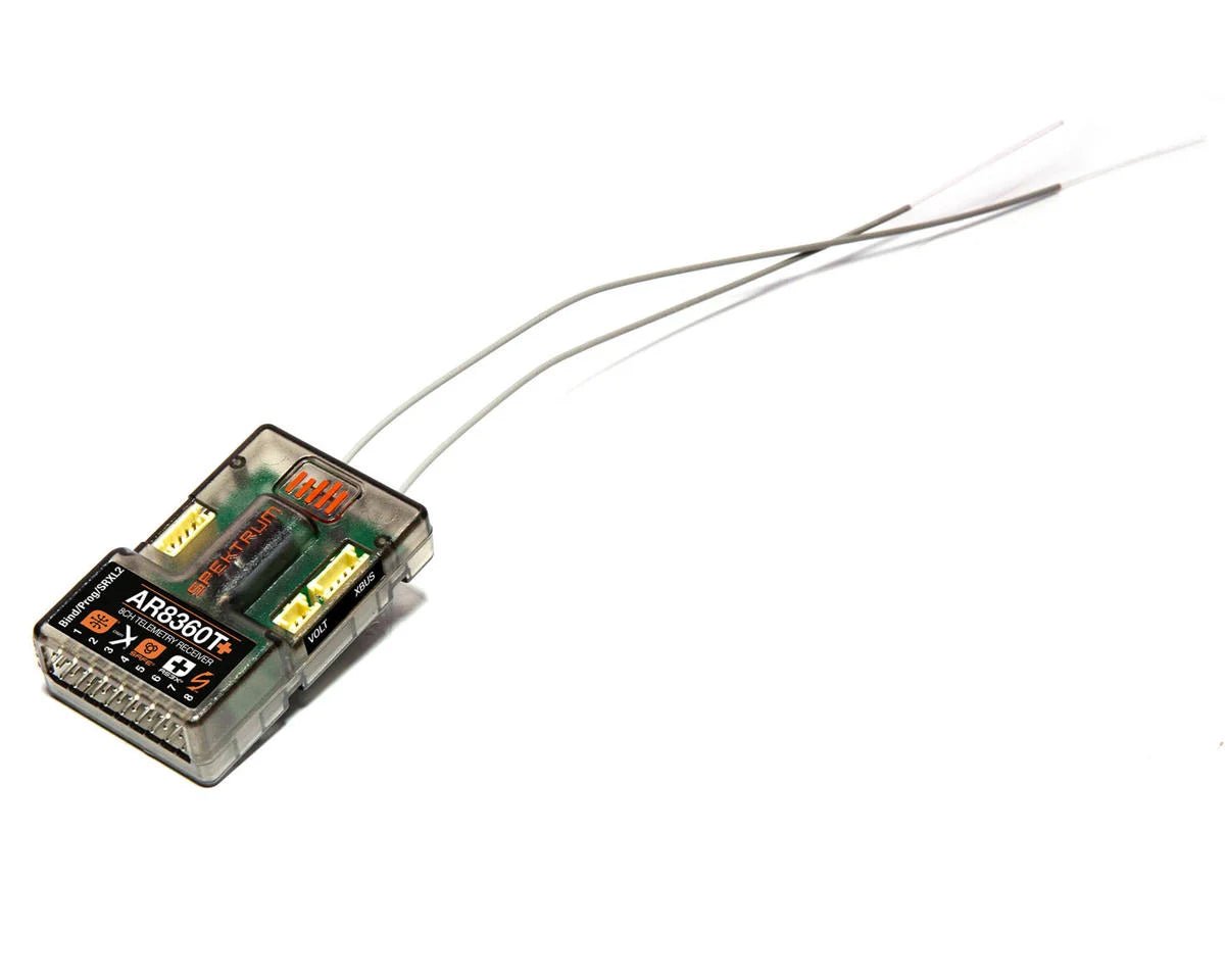 Spektrum RC AR8360T+ 8 - Channel DSMX AS3X & SAFE Telemetry Receiver - BOBBYRC