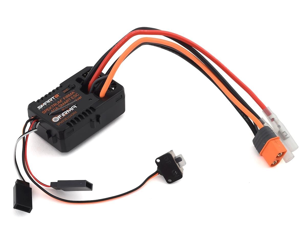 Spektrum RC Firma 40 Amp Brushed Smart 2 - in - 1 ESC & Receiver - BOBBYRC