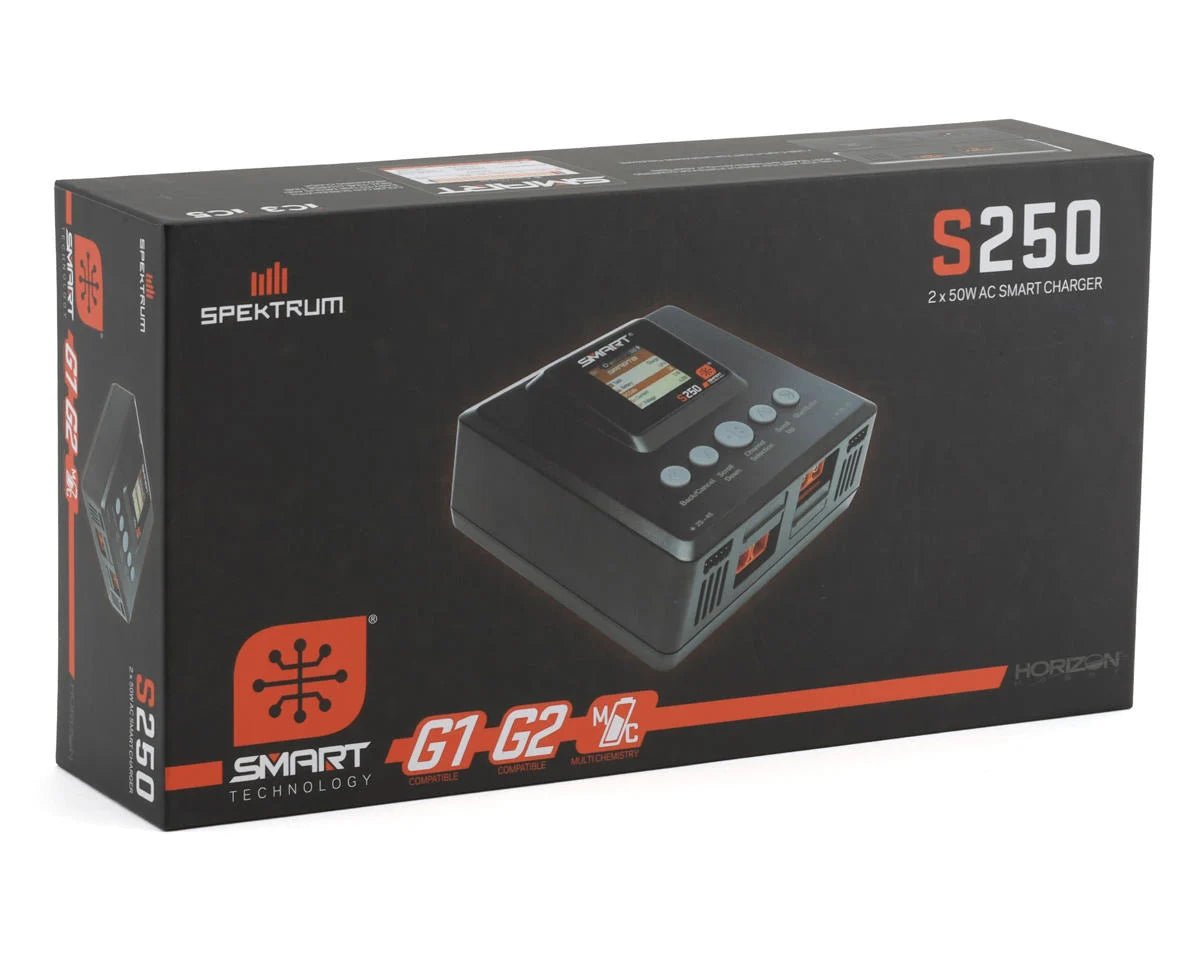 Spektrum RC S250 G2 AC Smart Charger (4S/8A/2x50W) - BOBBYRC
