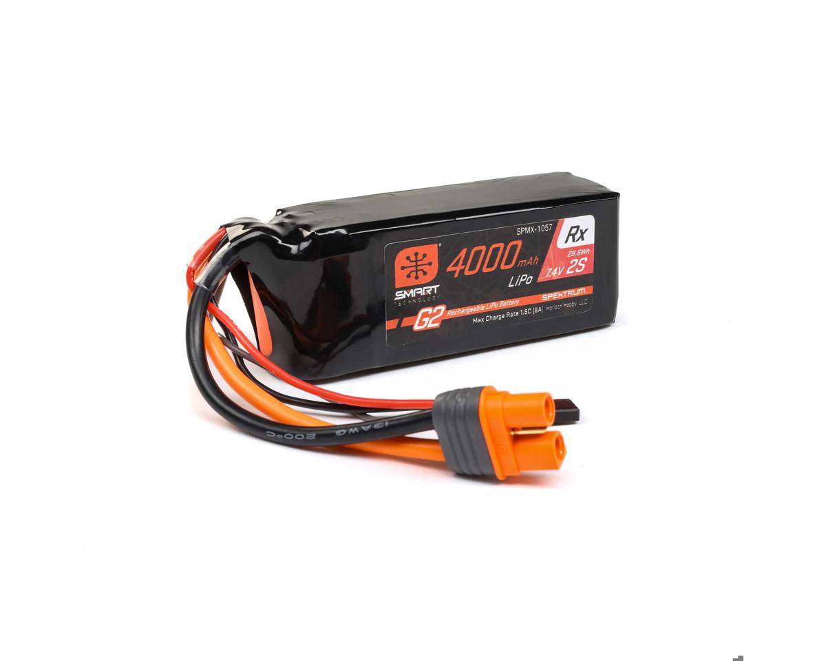 Spektrum RC 2S Smart G2 Receiver LiPo 15C Battery Pack (7.4V/4000mAh) w/IC3 Connector