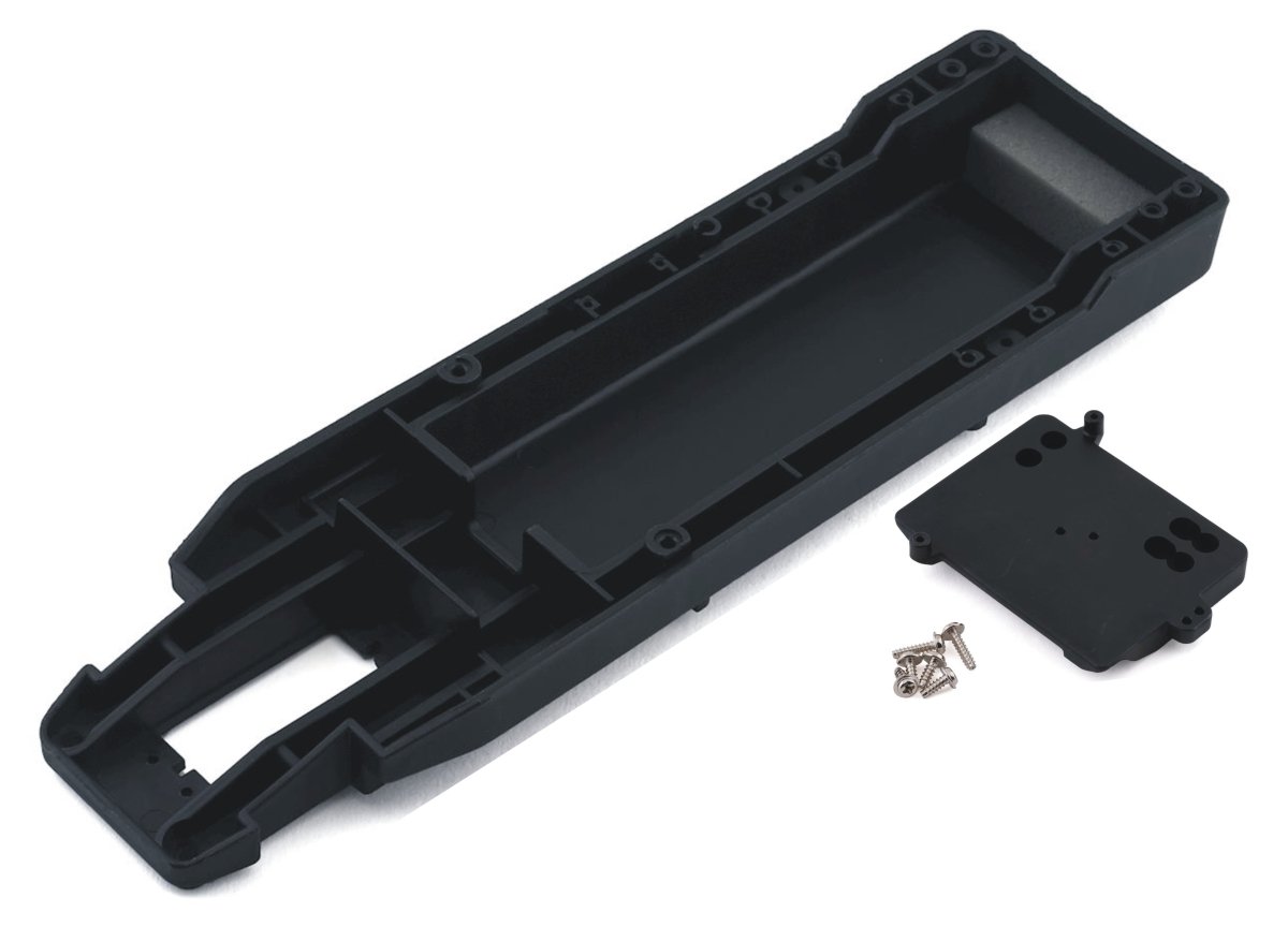 Stampede,Skully and Craniac ,BigFoot 2wd VXL(Black) Chassis,ESC Mounting Plate & Battery hold - down Plate/Metal Posts/Clips - BOBBYRC