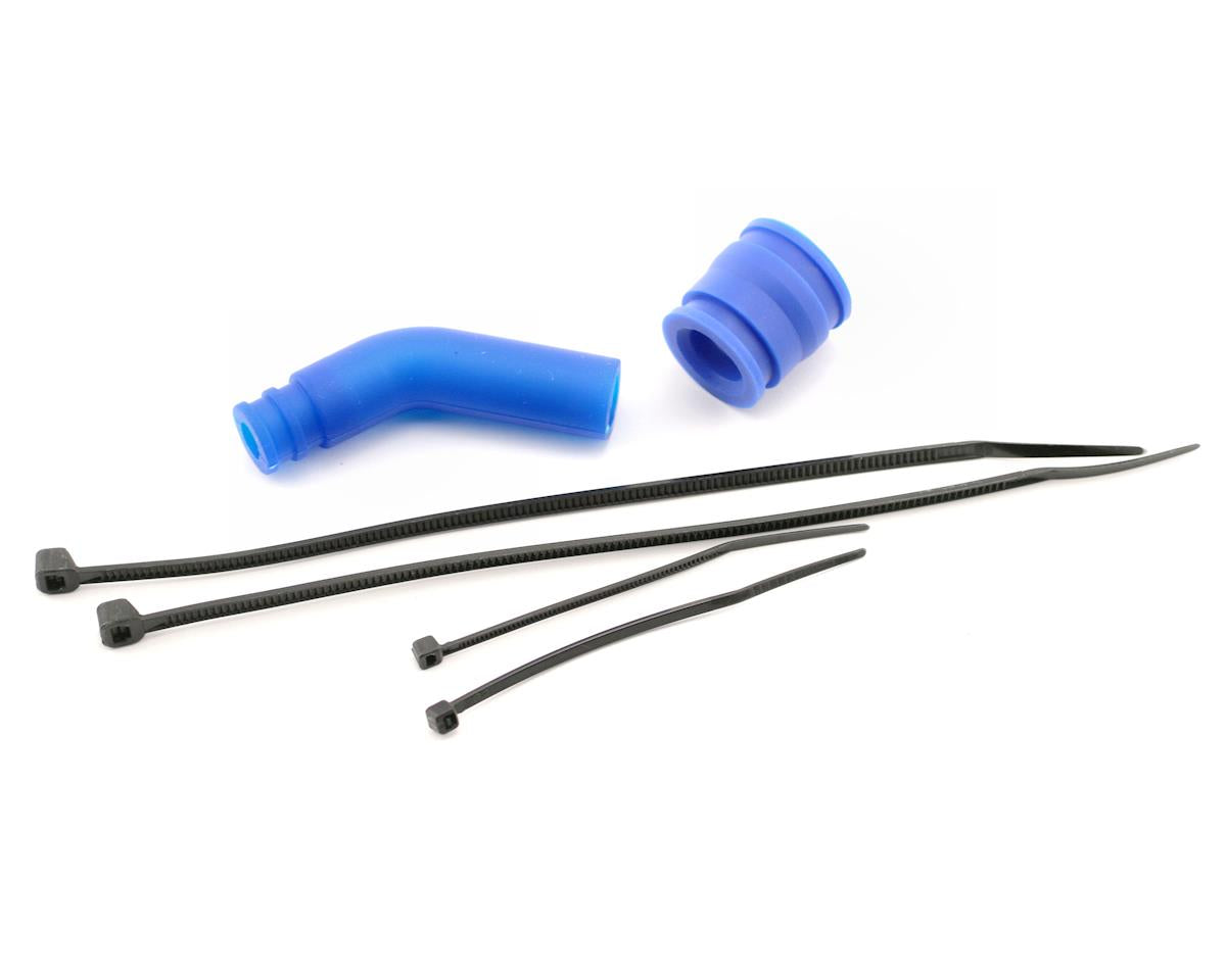 Traxxas 5245 Pipe Coupler(Blue)/Exh Deflector/Ties Revo Tmaxx 3.3