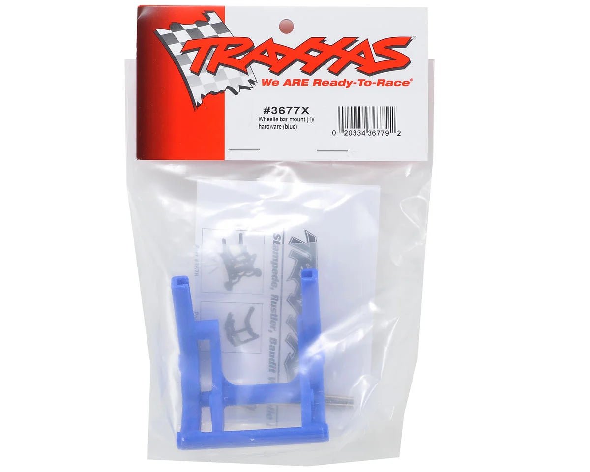 Traxxas 3677X Blue Wheelie Bar Mount for Slash 2WD Rustler Stampede 2WD Bandit - BOBBYRC
