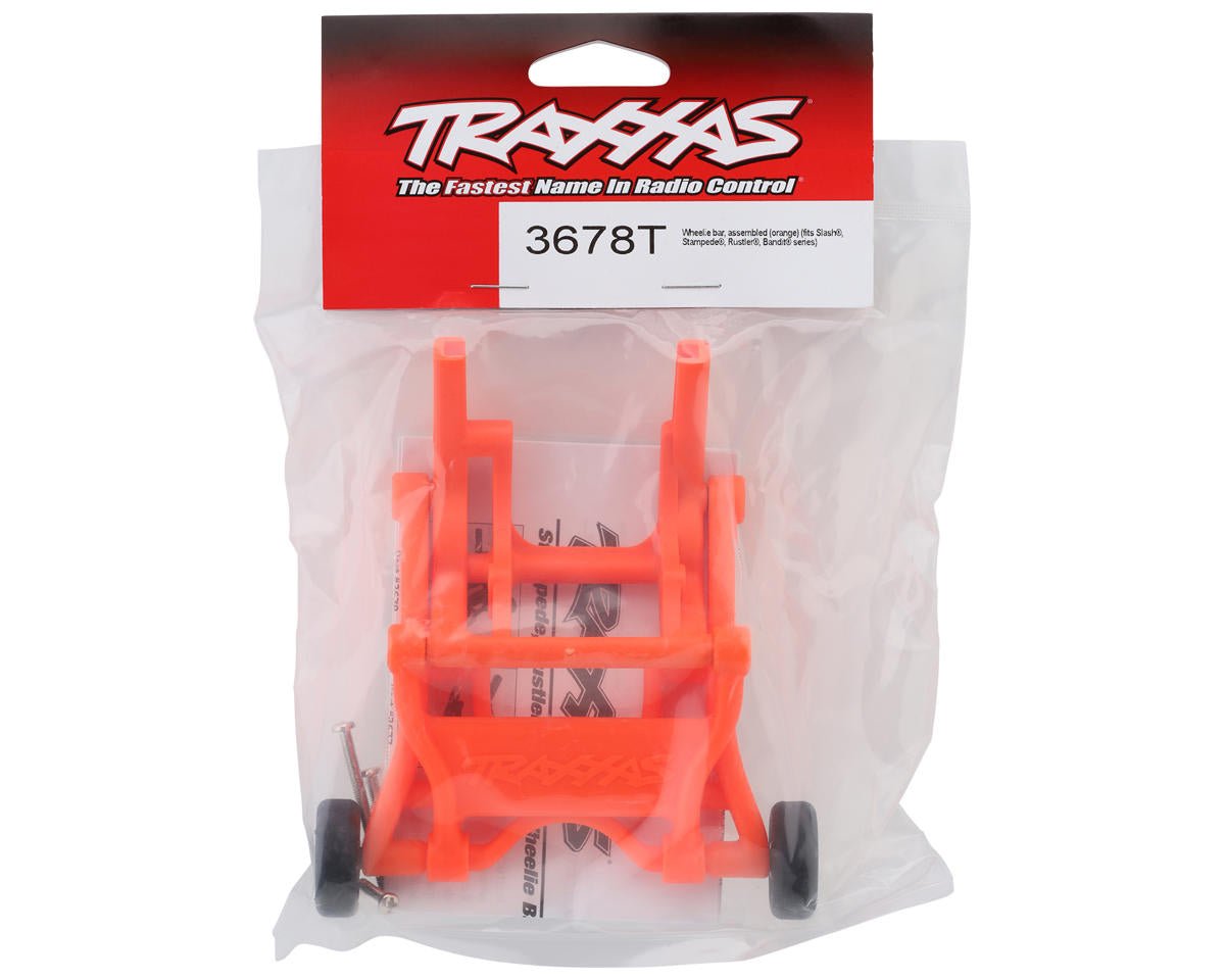 Traxxas 3678T (ORANGE) Wheelie Bar Assembly 2WD Slash, Stampede, Rustler , Bandit - BOBBYRC