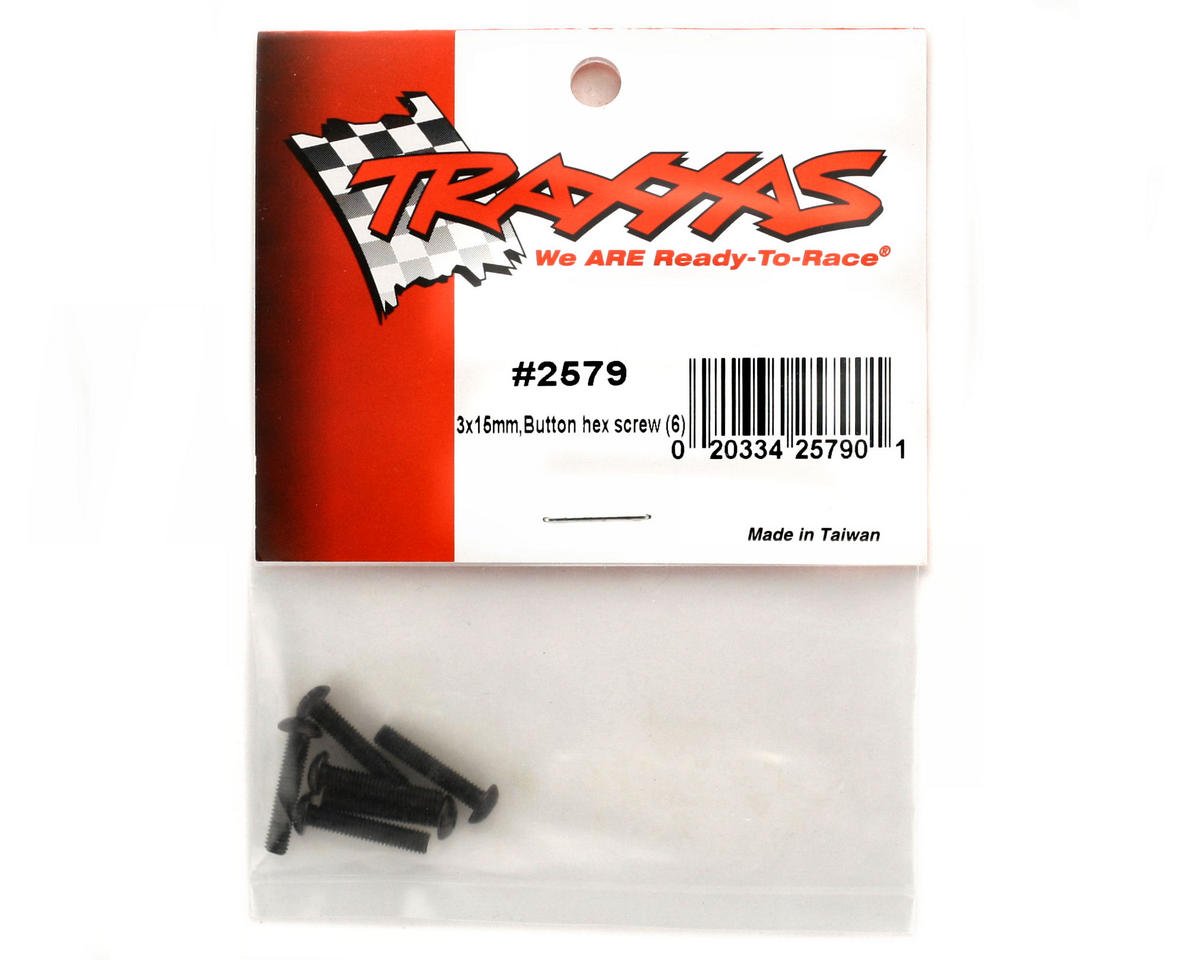 Traxxas 3x15mm Button Head Screws (6) - BOBBYRC