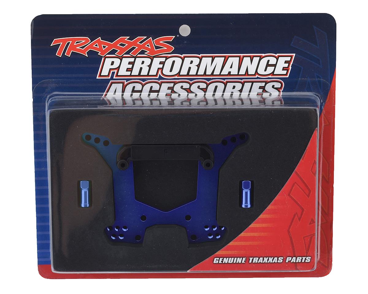 Traxxas Aluminum Rustler 4X4 Rear Shock Tower (Blue) - BOBBYRC